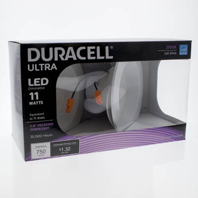 Duracell Ultra 75 Watt Equivalent 2700k Energy Efficient LED Retrofit Recessed Can Light - 2 Pack