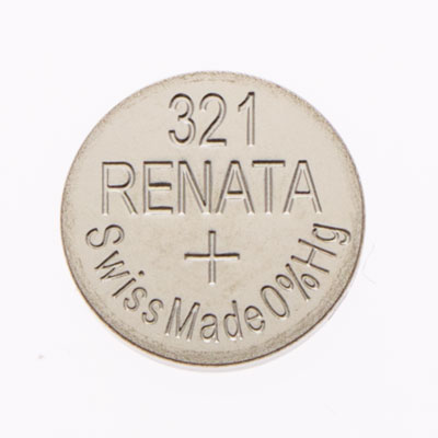 Renata 1.55V 321 Silver Oxide Coin Cell Battery - Main Image