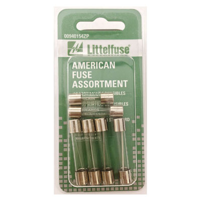 LittelFuse Glass American Fuse Assortment - 6 Pack - Main Image