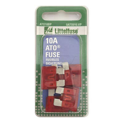 LittleFuse 10A ATO Blade Fuses - 5 Pack - Main Image