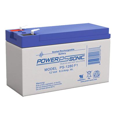 Power Sonic 12V 8AH AGM SLA Battery with F1 Terminals