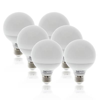 Duracell Ultra 40 Watt Equivalent G25 2700k Soft White Energy Efficient LED Light Bulb - 6 Pack