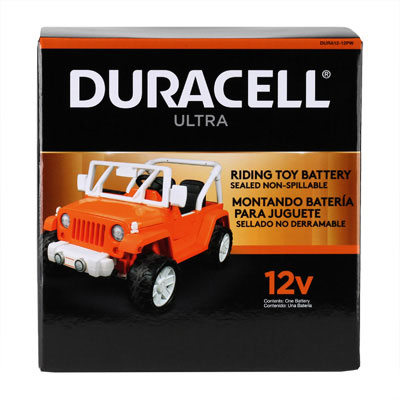 Duracell Ultra 12V 12AH Power Wheels SLA Riding Toy Battery