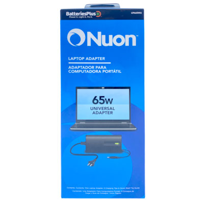 Nuon 65 Watt Universal Laptop Charger With Adapters