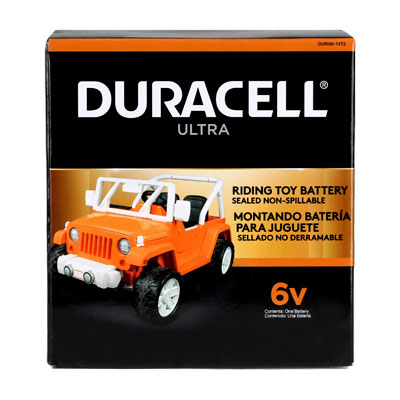 Duracell Ultra 6V 14AH SLA T2 Power Wheels SLA Riding Toy Battery