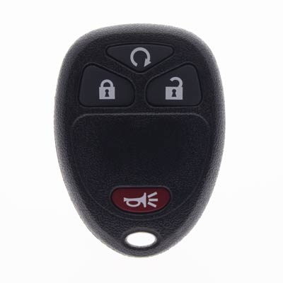 Four Button Replacement Key Fob Shell for GMC and Chevrolet Vehicles