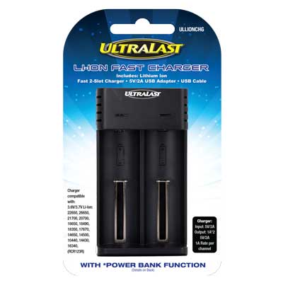 UltraLast Lithium Ion 18650 Charger