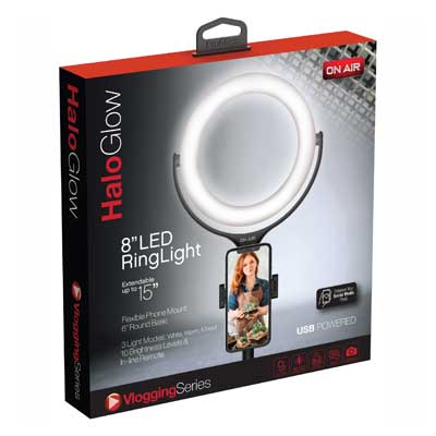 Tzumi On Air Halo Flex Duo 8-inch LED Ring Light and Phone Mount - Main Image