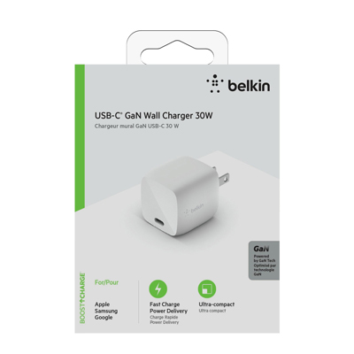 Belkin BOOST UP CHARGE™ 30W USB-C Wall Charger Base - White - Main Image