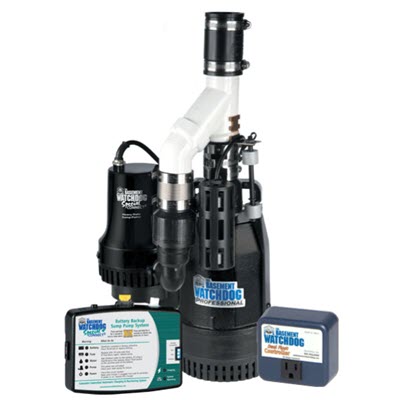 Big Combination Connect Sump Pump System by Basement Watchdog