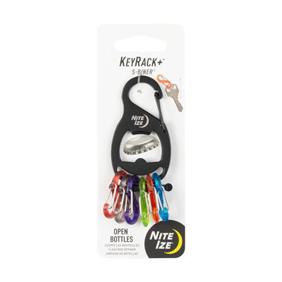Nite Ize NIT-KRB2-01-R6 2021N Keyrack Plus S-Biner, Black