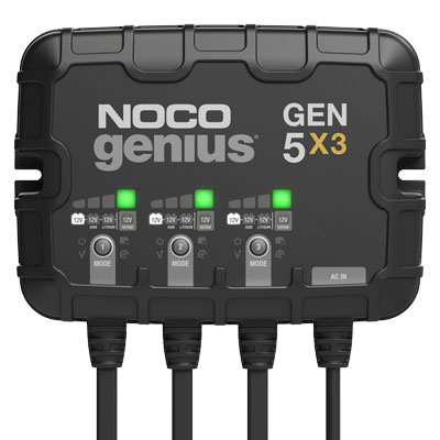 NOCO 3-Bank, 15-Amp On-Board Battery Charger, Battery Maintainer, and Battery Desulfator  - Main Image