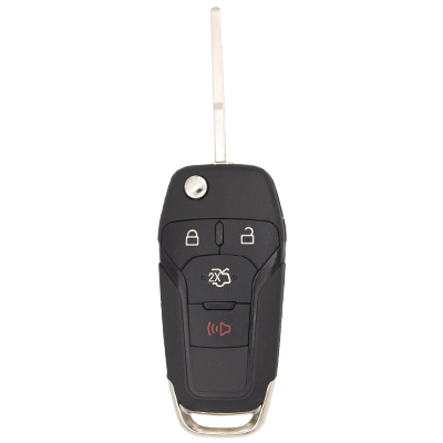 Four Button Key Fob Replacement Flip Key Remote for Ford Vehicles - Main Image