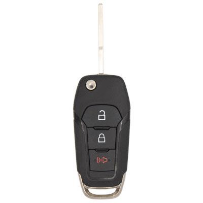Three Button Key Fob Replacement Flip Key Remote for Ford Vehicles - Main Image