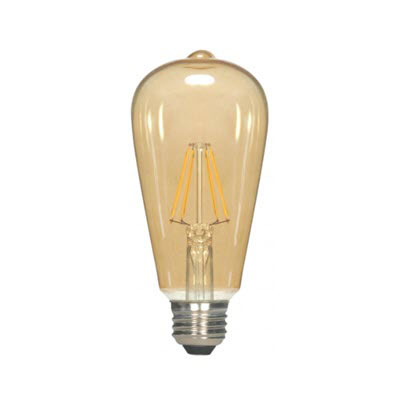 Satco 60 Watt Equivalent ST19 2300k Warm White Energy Efficient LED Vintage Edison Light Bulb - Main Image