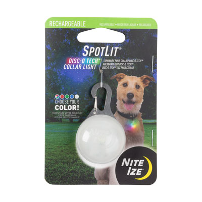 Nite Ize SPOTLIT® Rechargeable Pet Collar Light – Disc-O Tech