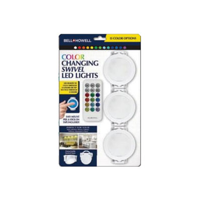 Bell & Howell LED Color Changing Swivel Lights with Remote