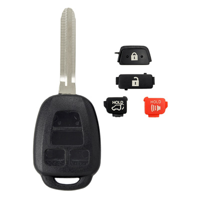 Four Button Replacement Key Fob Shell for Toyota Vehicles