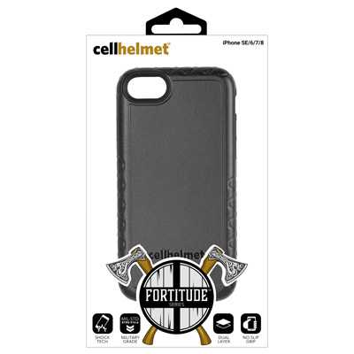 cellhelmet Fortitude Case for Apple iPhone 6, 7, 8 or SE2 - Black - Main Image
