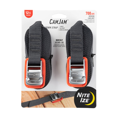 Nite Ize CAMJAM Tie Down Strap – 12 ft 2-Pack Heavy-Duty Straps