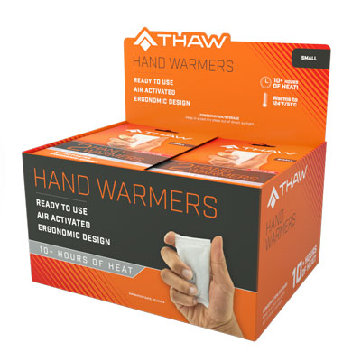 THAW Disposable Hand Warmers - Small Pair with 10+ Hours of Heat