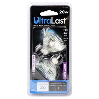 Duracell Ultra 20W MR16 Soft White Halogen Bulb - 2 Pack