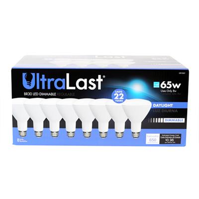 UltraLast 65 Watt Equivalent BR30 5000K Daylight Energy Efficient LED Light Bulb - 8 Pack - Main Image