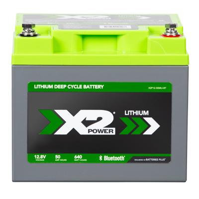 X2Power 12V 50Ah Marine Lithium Iron Phosphate (LiFePO4) Deep Cycle Battery with Bluetooth - Main Image