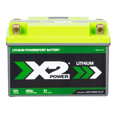 X2Power 400A Pulse Cranking X2P14 Lithium Powersport Battery - Main Image