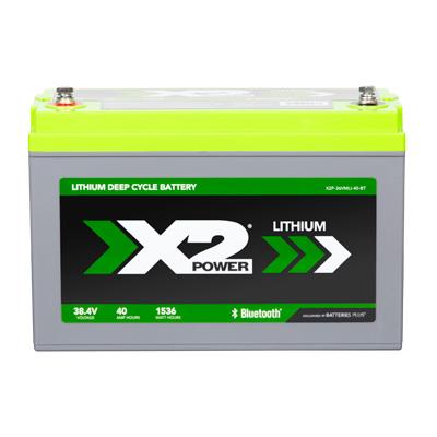 X2Power 36V 40Ah Marine Lithium Iron Phosphate (LiFePO4) Deep Cycle Battery with Bluetooth - Main Image