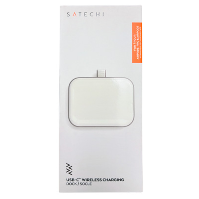 Satechi USB-C Wireless Charger Dock for Apple AirPods or AirPods Pro - Space Gray