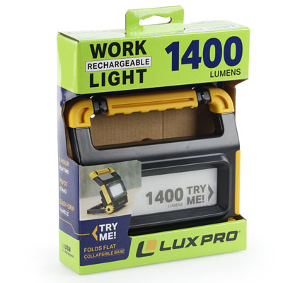 LUXPRO LP1840 Pro Series 1400 Lumen Rechargeable Work Light