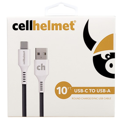 Photos - Cable (video, audio, USB) cellhelmet 10-Foot USB-A to USB-C Charging / Syncing Cable PWR11173