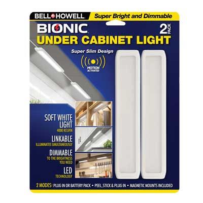 Bell + Howell Bionic Motion Activated Under Cabinet LED Light - 2 Pack