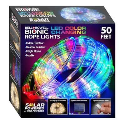 Bell + Howell Bionic Color Changing Solar LED Rope Light - 50 ft