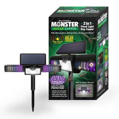 Bell + Howell Monster Motion Activated Solar LED Floodlight and Bug Zapper - Main Image