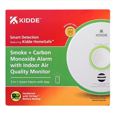 Kiddie Wi-Fi Smart Smoke plus Carbon Monoxide with Indoor Air Quality Detector, Hardwiring Install