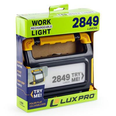 LuxPro Pro Series 2849 Lumen Rechargeable Work Lamp