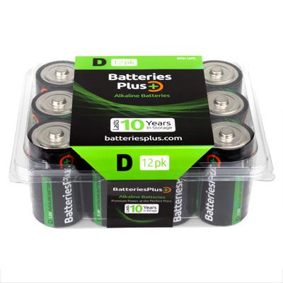 Batteries Plus D Alkaline Battery - 12 Pack