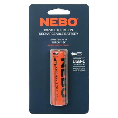NEBO 18650 USB-C Rechargeable Battery - 3200mAh