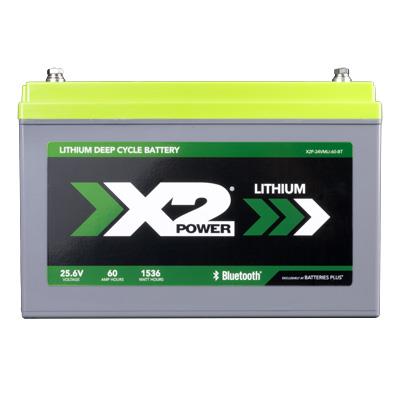 X2Power 24V 60Ah Marine Lithium Iron Phosphate (LiFePO4) Deep Cycle Battery with Bluetooth