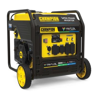 Champion Power 9000W Tri Fuel Electric Start Open Frame Inverter Generator 