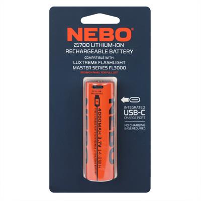 NEBO 21700 3.7V Rechargeable Battery - 4000mAh