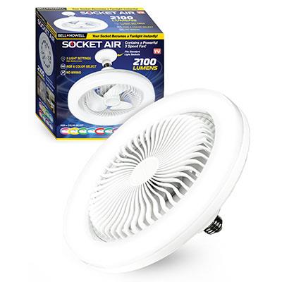 Bell & Howell Socket Air Light RGB - LED Fan Light Combo - Main Image