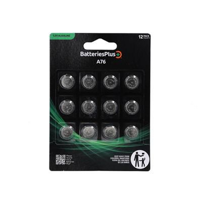 Batteries Plus A76/LR44 Alkaline Button Cell Batteries - 12 Pack 