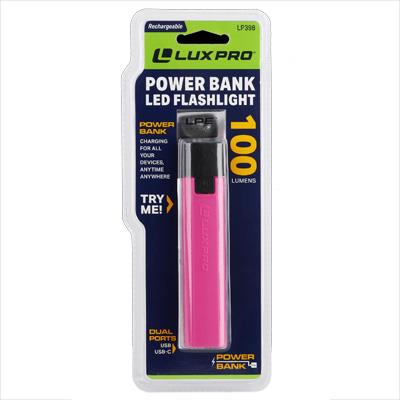 LuxPro Rechargeable Mini Pocket Light w/ Power Bank