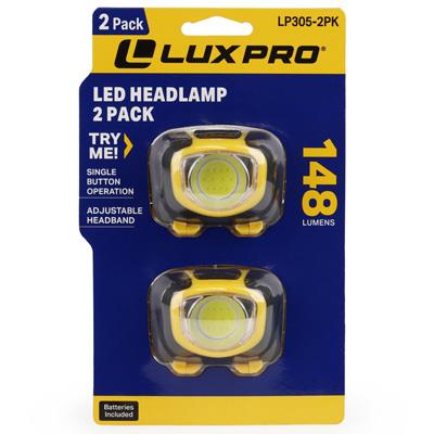 LuxPro LP305 LED Headlamp - 2-Pack