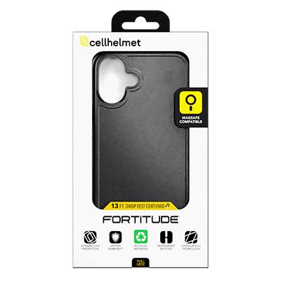 cellhelmet iPhone 16 Plus Fortitude Case - Onyx Black