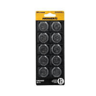 Werker CR2450 3V Lithium Coin Battery - 10 Pack