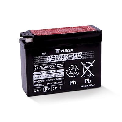 Yuasa YT4B-BS 12V 2.3Ah AGM Battery for Suzuki & Yamaha Motorcycles